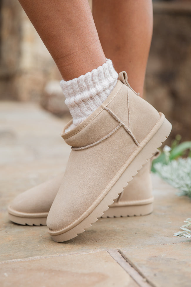 Georgia Light Beige Mini Boot FINAL SALE