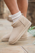 Georgia Light Beige Mini Boot FINAL SALE