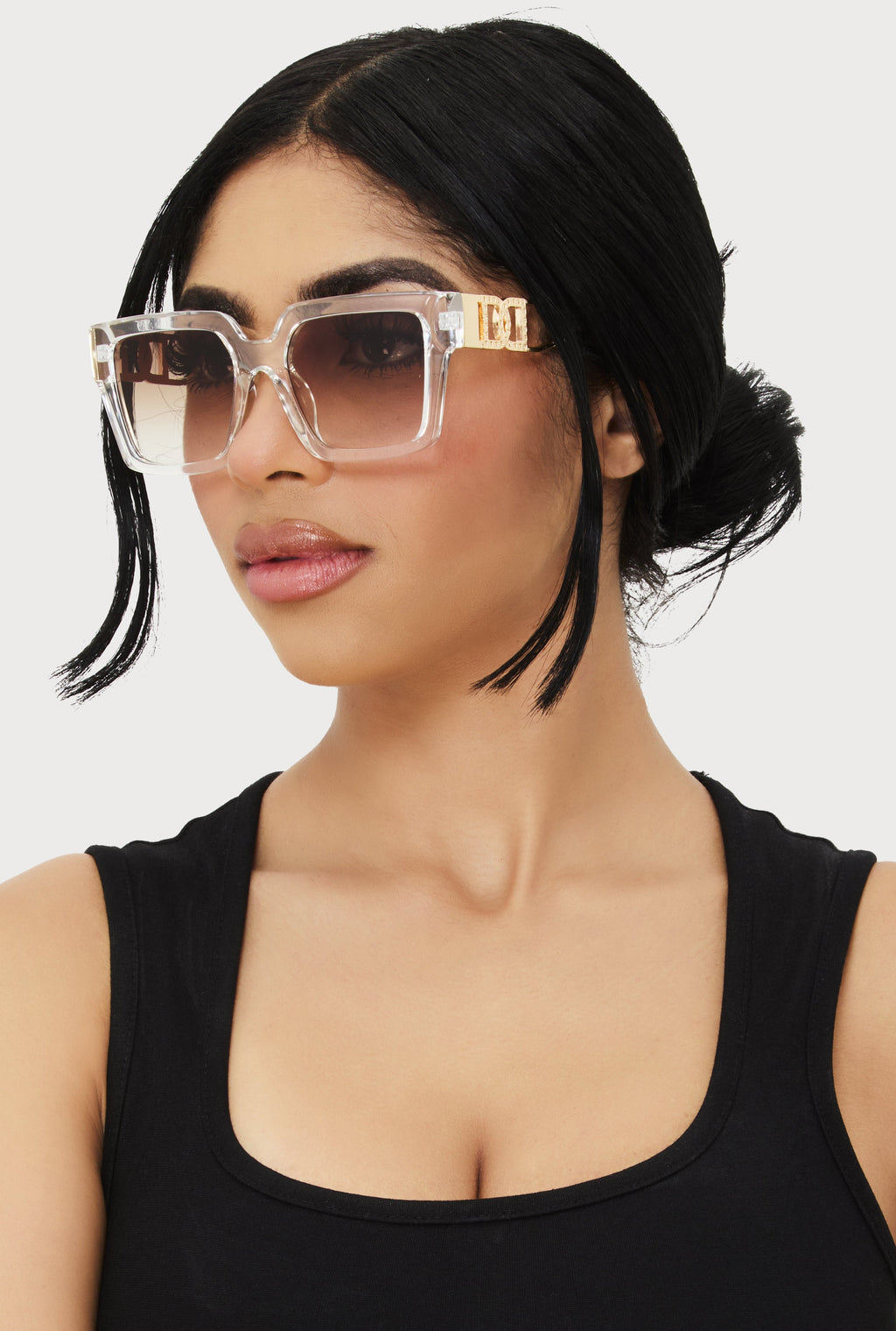Cut Out Detail Square Sunglasses