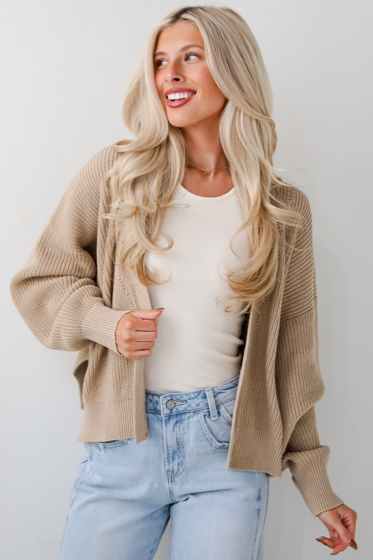FINAL SALE - Completely Cozy Beige Sweater Cardigan
