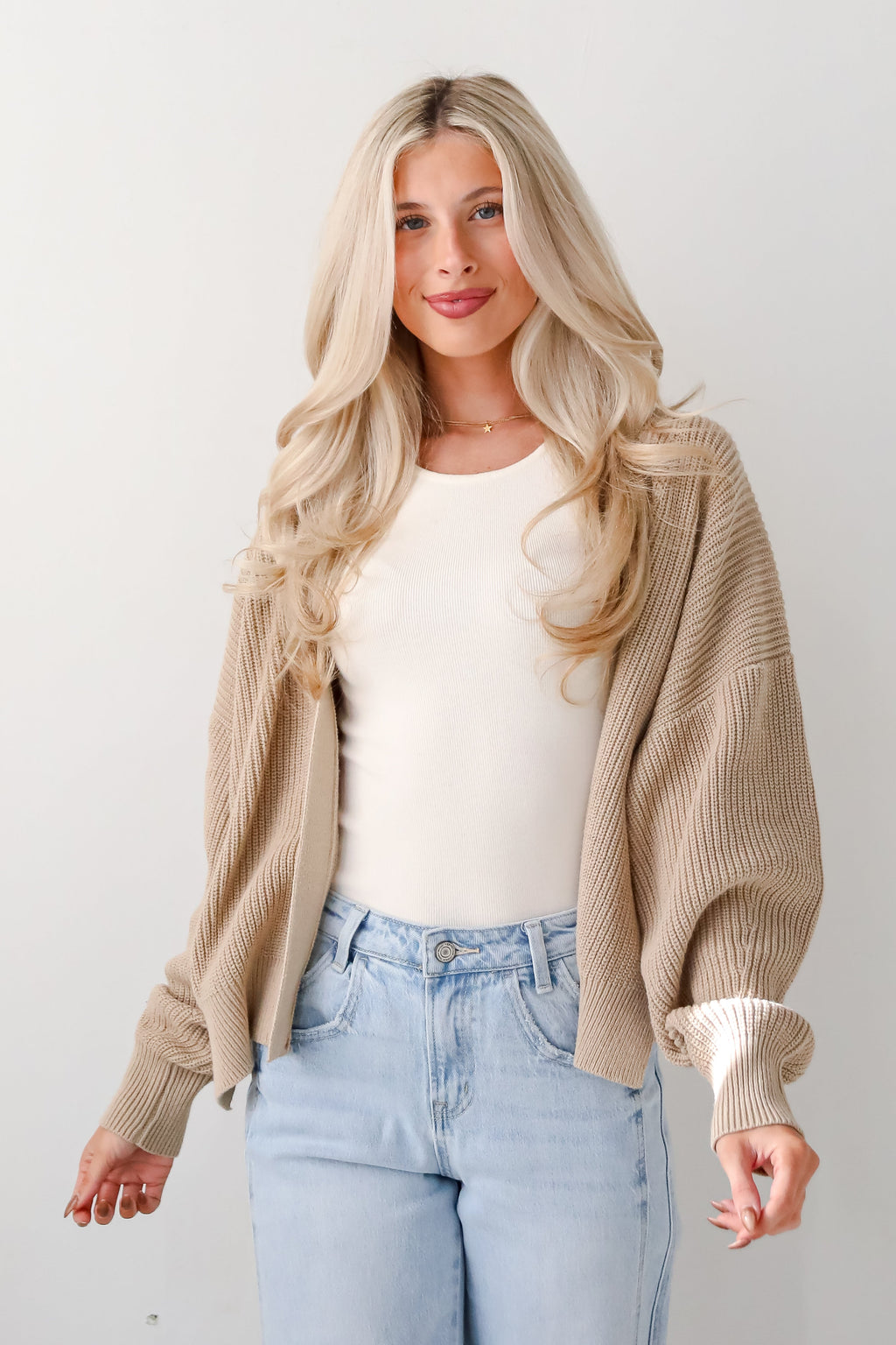 FINAL SALE - Completely Cozy Beige Sweater Cardigan