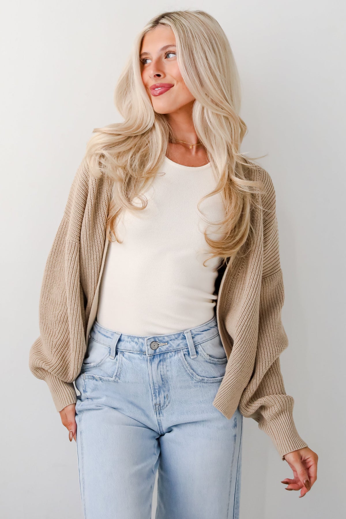 FINAL SALE - Completely Cozy Beige Sweater Cardigan