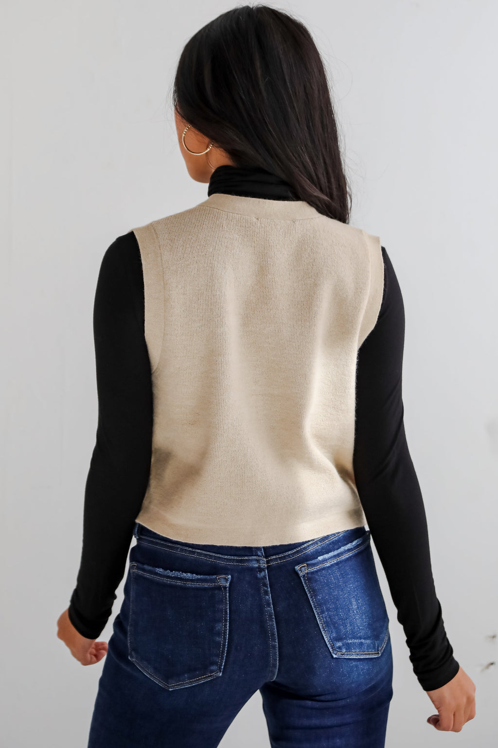 FINAL SALE - Snuggly Sweetness Beige Sweater Vest