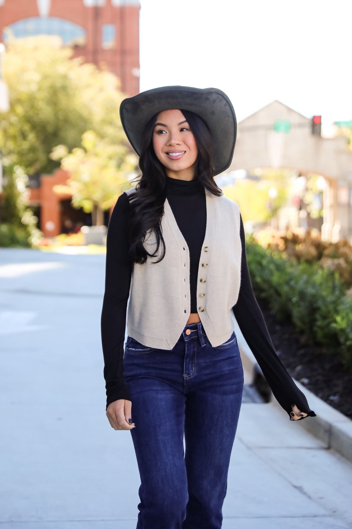 FINAL SALE - Snuggly Sweetness Beige Sweater Vest