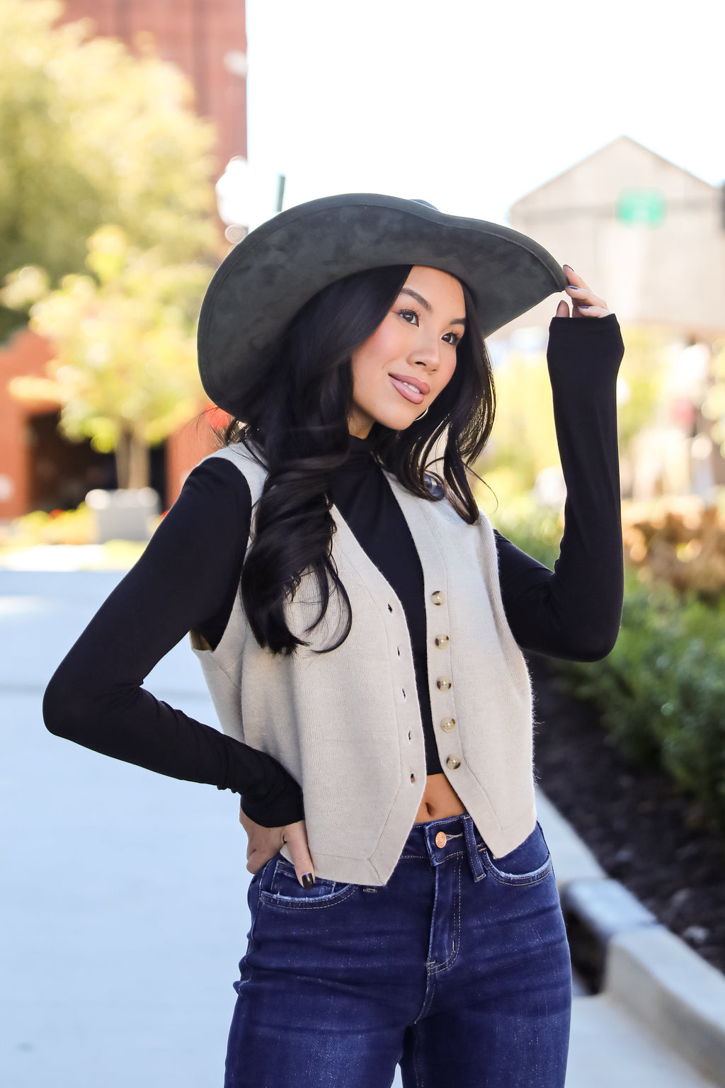 FINAL SALE - Snuggly Sweetness Beige Sweater Vest