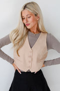 FINAL SALE - Iconic Experience Beige Vest - DOORBUSTER