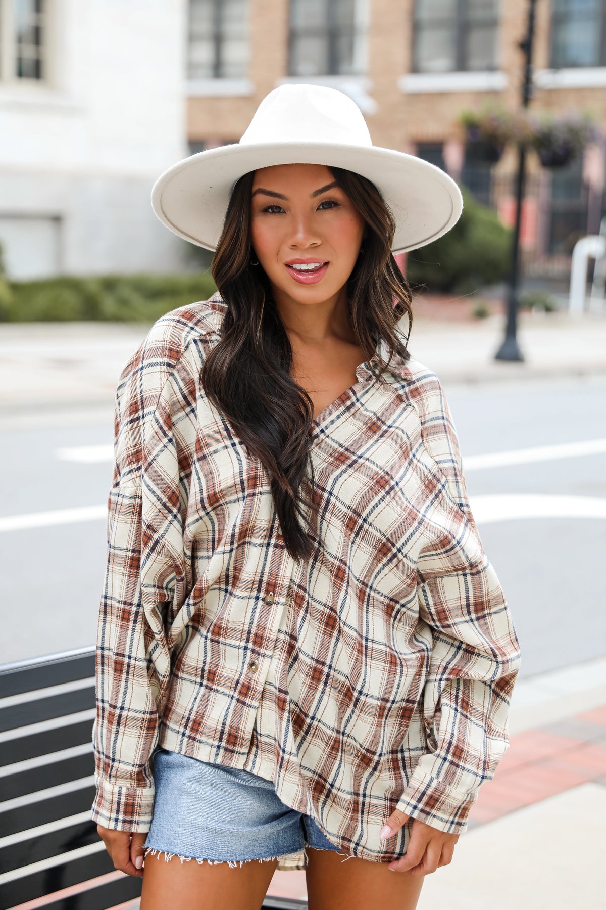 FINAL SALE - Adorably Classic Beige Plaid Flannel
