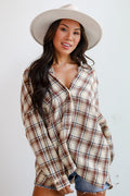 FINAL SALE - Adorably Classic Beige Plaid Flannel