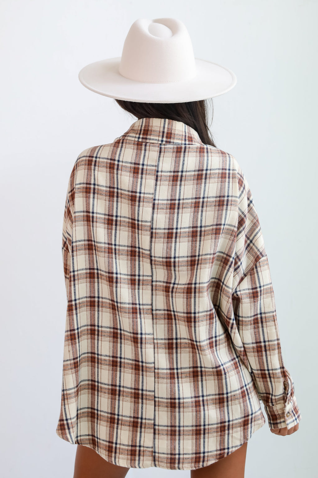 FINAL SALE - Adorably Classic Beige Plaid Flannel
